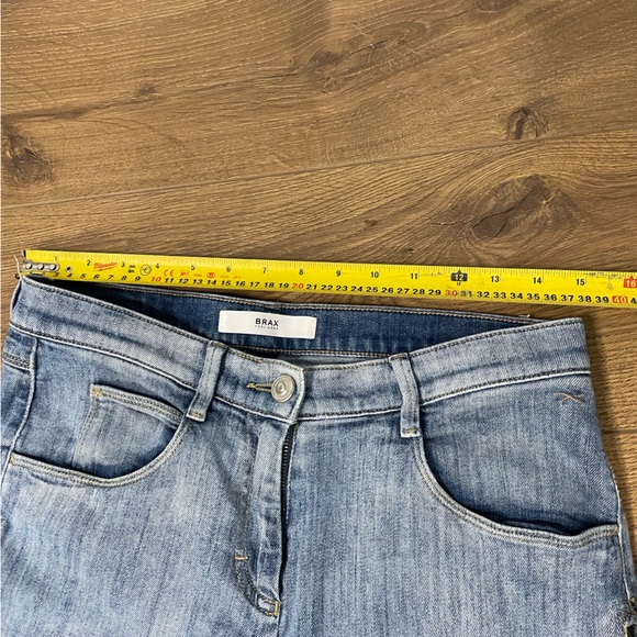 Brax Feel Good Vintage Denim Side Stitching Light Wash Jeans Cropped Ankle 30” - Picture 4 of 7